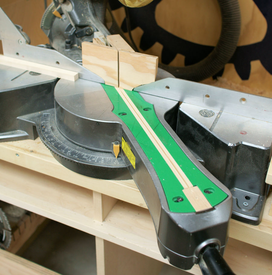 how to make a zero clearance insert for the miter saw